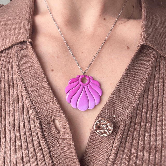 Collier/ras de cou Ondine violet 