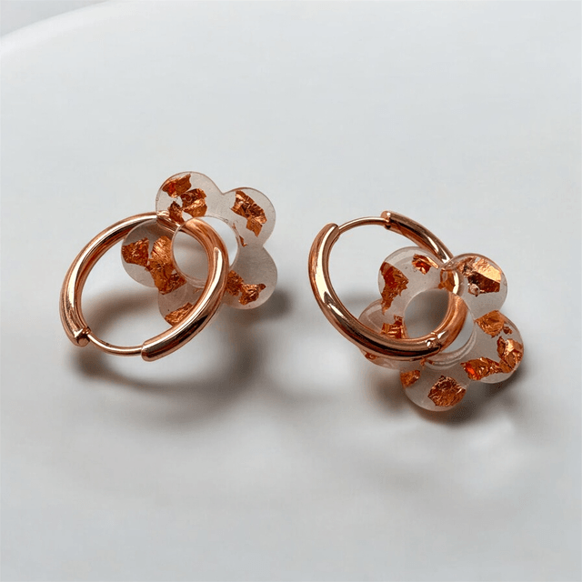 Pampilles Margot translucide et rose gold 