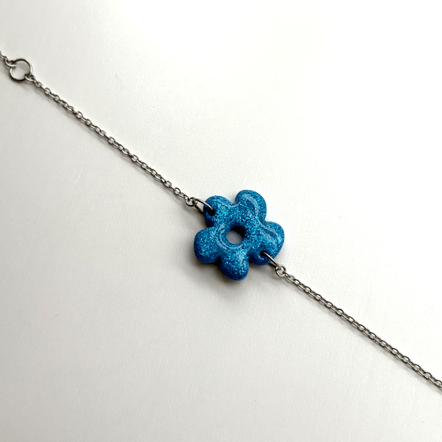Bracelet Ilona bleu clair pailleté 