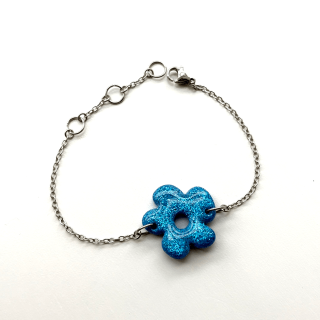 Bracelet Ilona bleu clair pailleté 