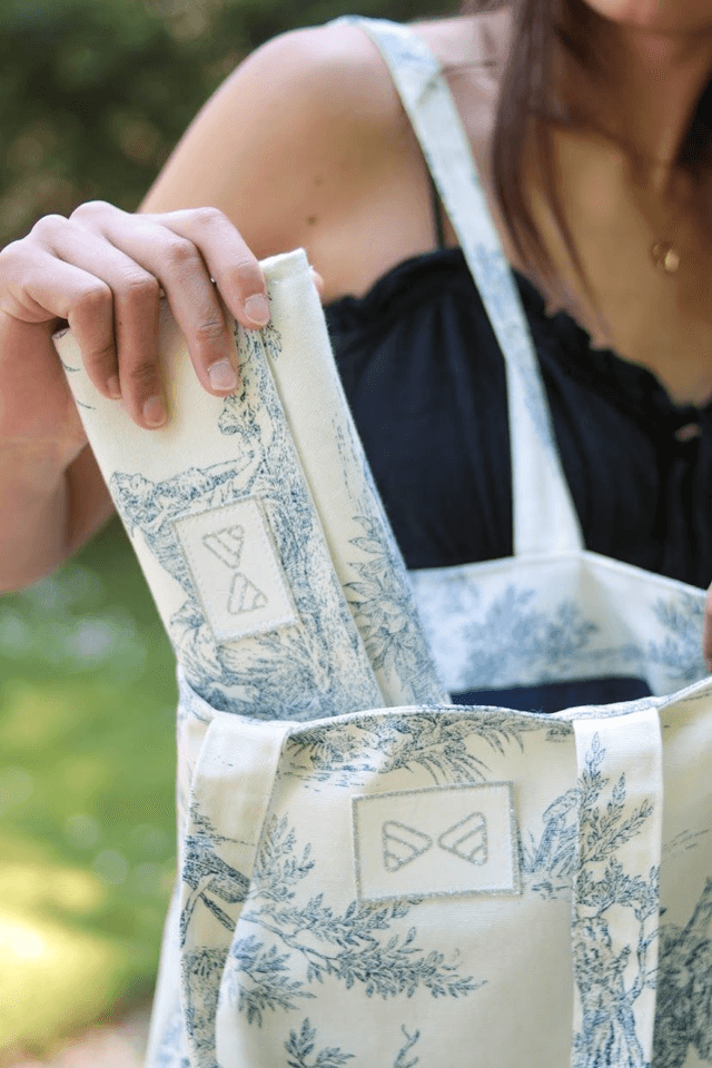 Tote bag « Le Romantique » bleu