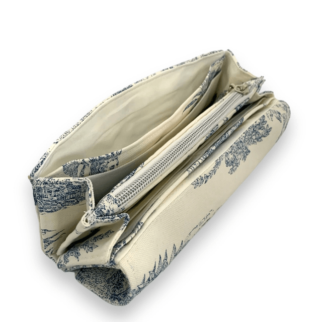 Porte feuille/compagnon « Le Romantique » bleu