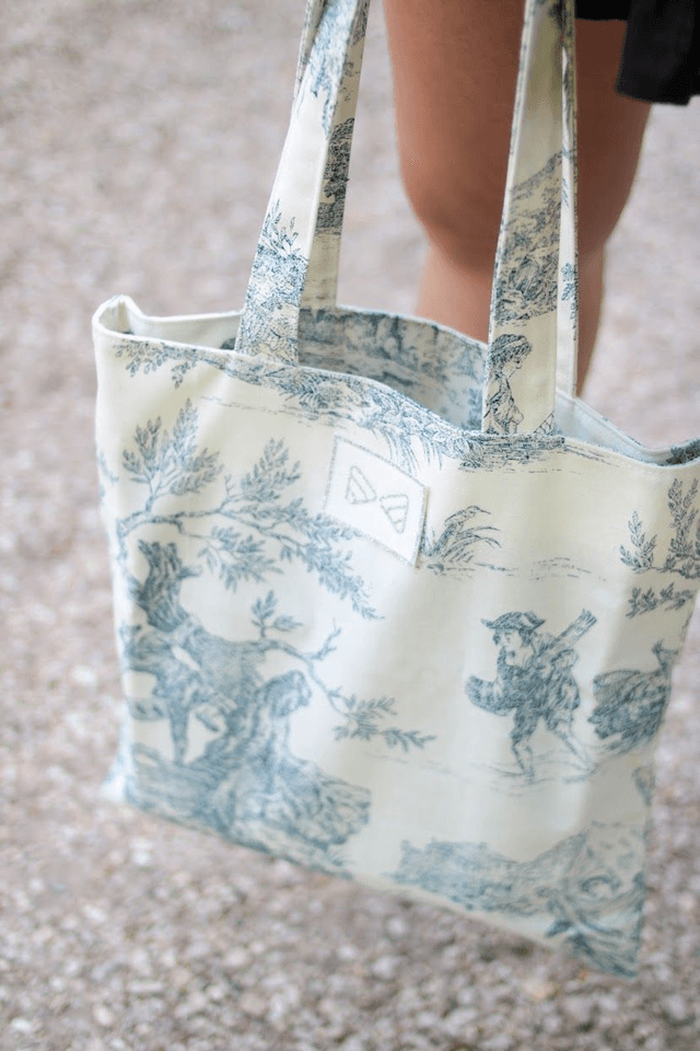 Tote bag « Le Romantique » bleu