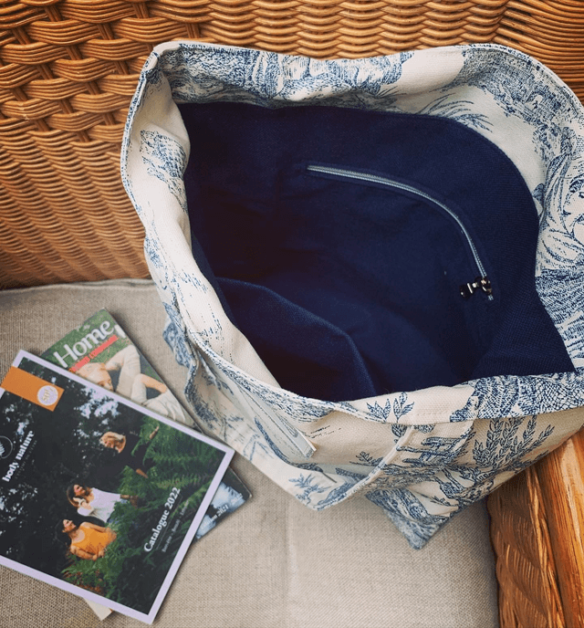 Tote bag « Le Romantique » bleu