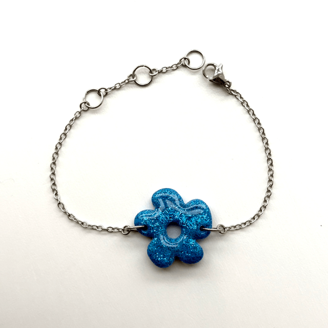 Bracelet Ilona bleu clair pailleté 
