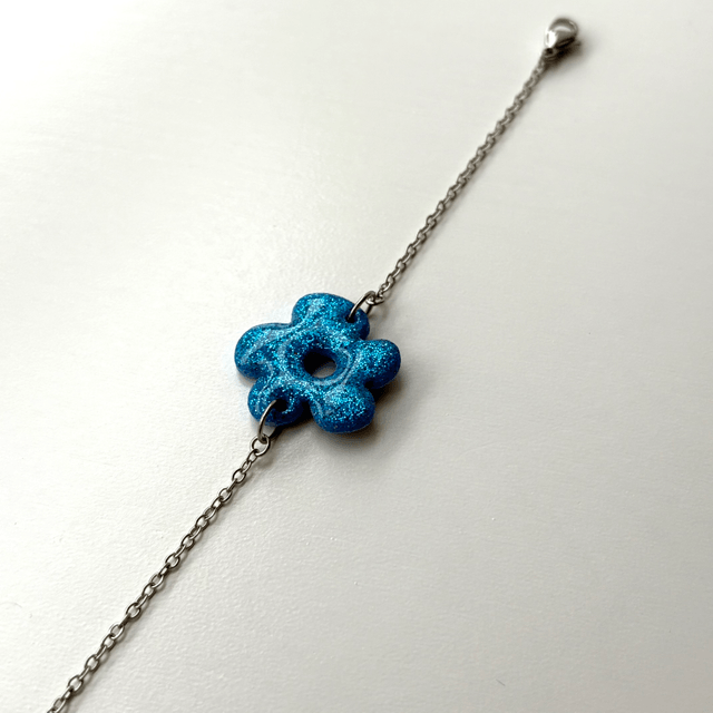 Bracelet Ilona bleu clair pailleté 