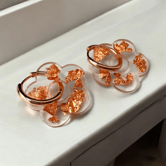 Pampilles Margot translucide et rose gold 