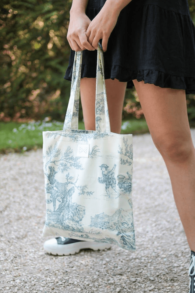 Tote bag « Le Romantique » bleu