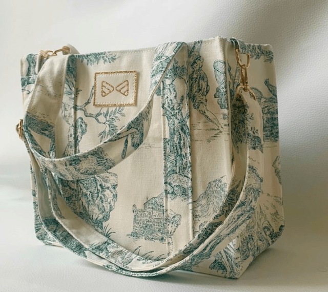 Cabas « Le Romantique » vert
