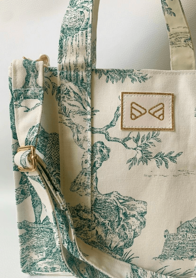 Cabas « Le Romantique » vert