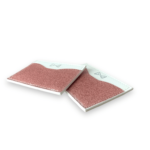 Porte cartes pailleté rose et blanc