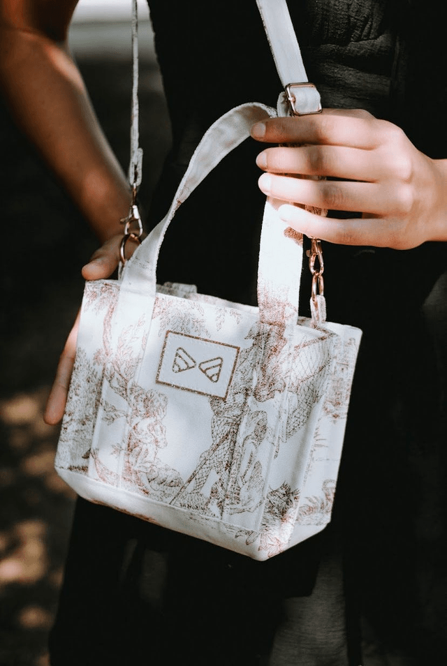 Cabas « Le Romantique » rouge mini