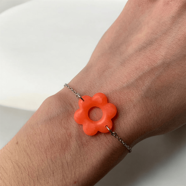Bracelet Barbara mini Néon orange