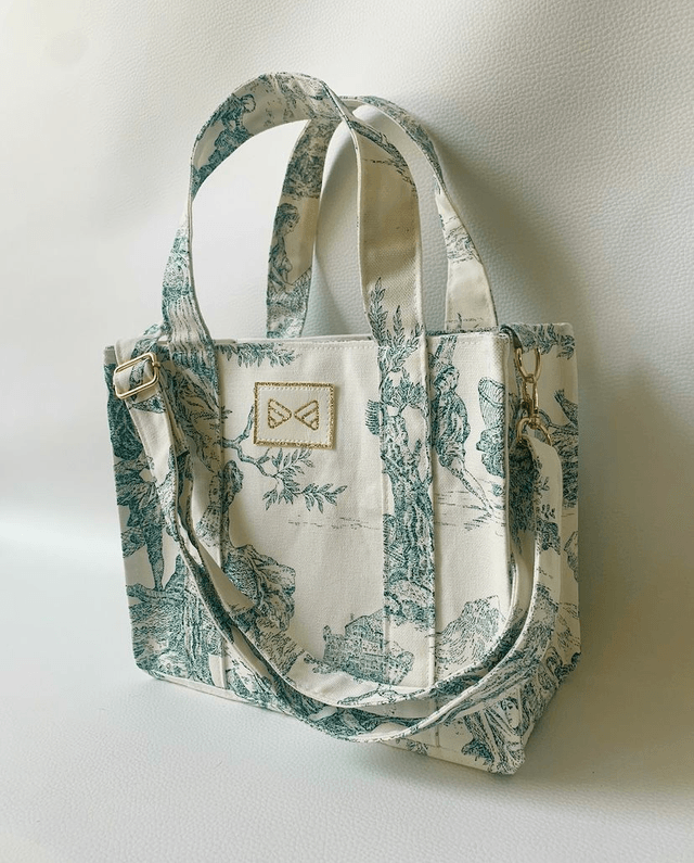Cabas « Le Romantique » vert
