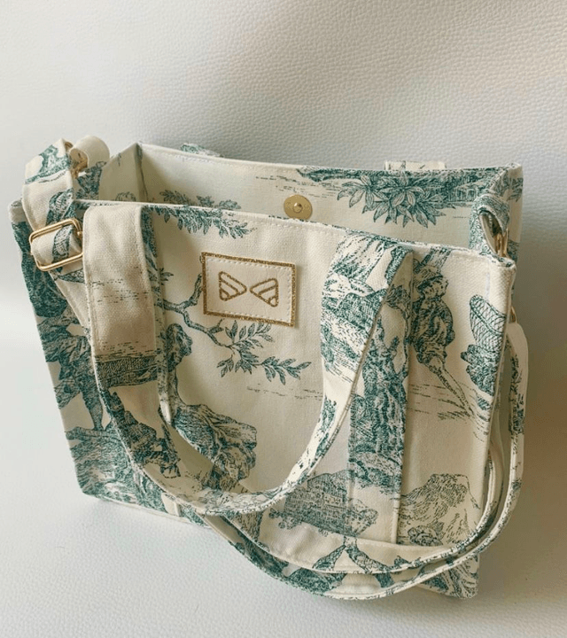 Cabas « Le Romantique » vert