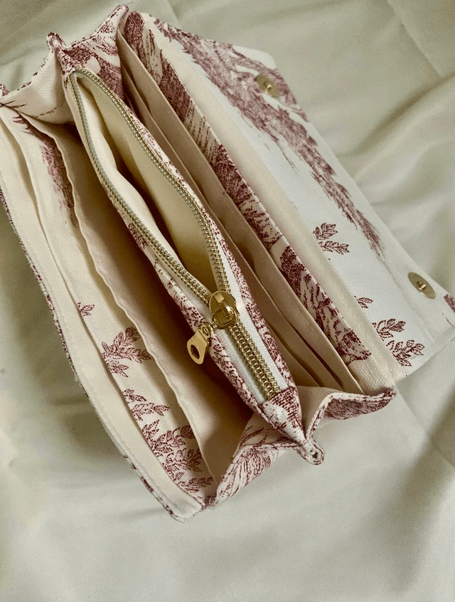 Porte feuille/compagnon « Le Romantique » rouge