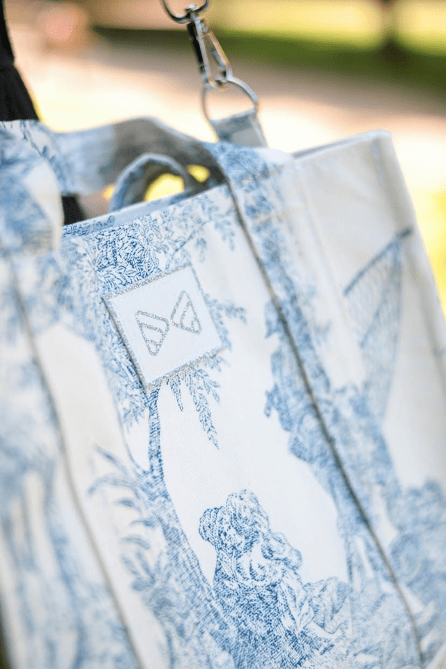 Cabas « Le Romantique » bleu