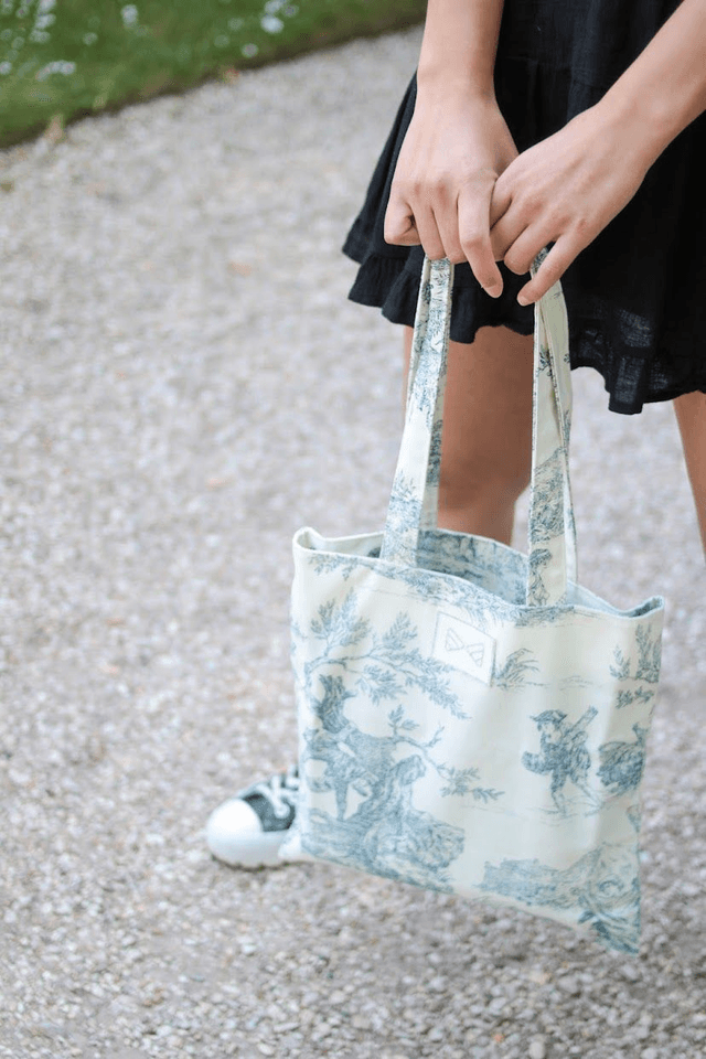Tote bag « Le Romantique » bleu