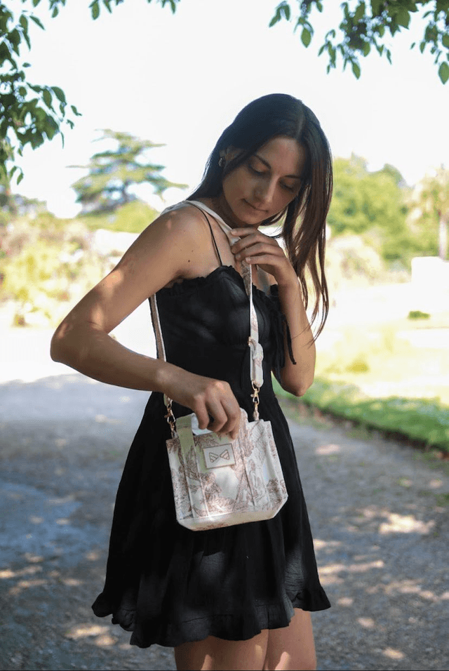 Cabas « Le Romantique » rouge mini