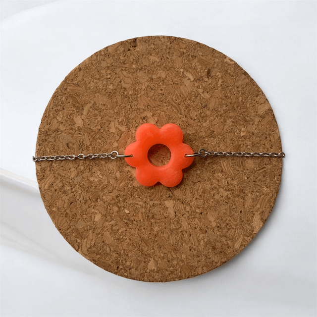 Bracelet Barbara mini Néon orange