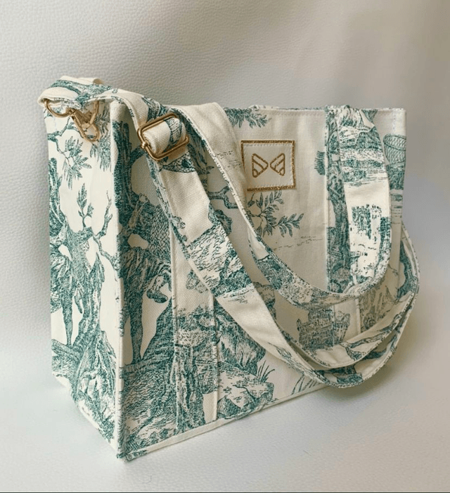 Cabas « Le Romantique » vert