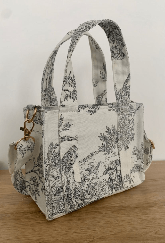 Cabas « Le Romantique » noir mini