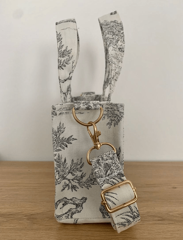 Cabas « Le Romantique » noir mini