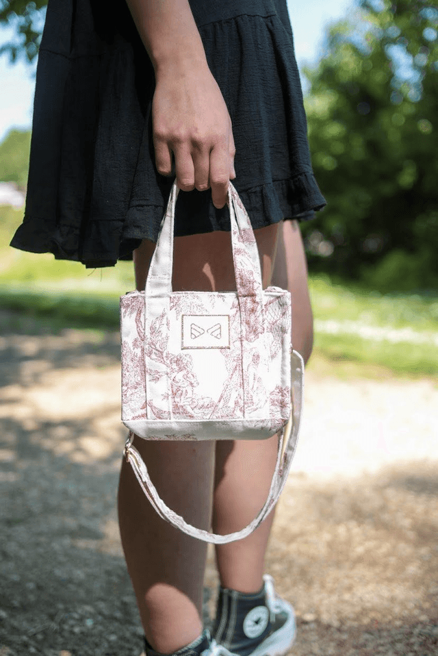 Cabas « Le Romantique » rouge mini