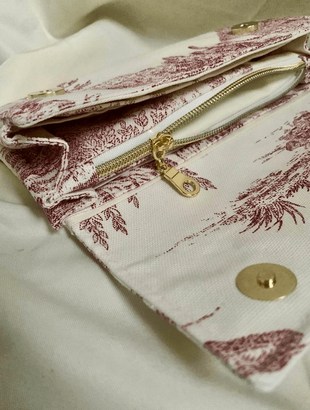 Porte feuille/compagnon « Le Romantique » rouge