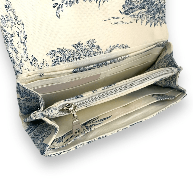 Porte feuille/compagnon « Le Romantique » bleu